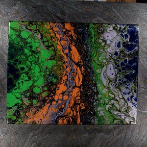 Acrylic Pour Painting 11x14 Clear coated